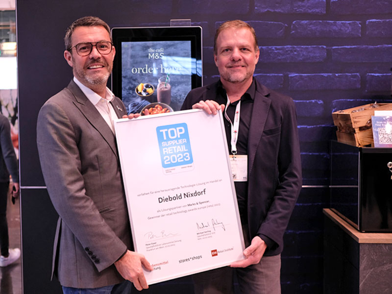 winner Top Supplier Retail 2023 Diebold Nixdorf