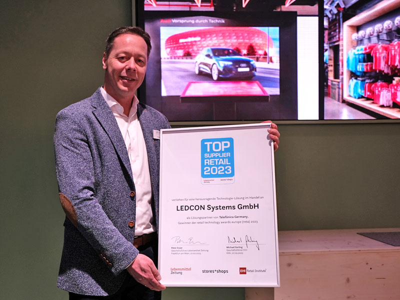 winner Top Supplier Retail 2023 Ledcon