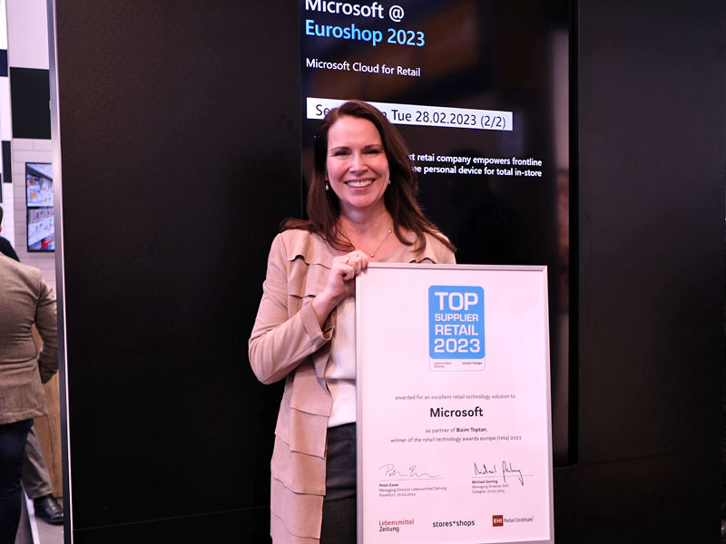 winner Top Supplier Retail 2023 Microsoft