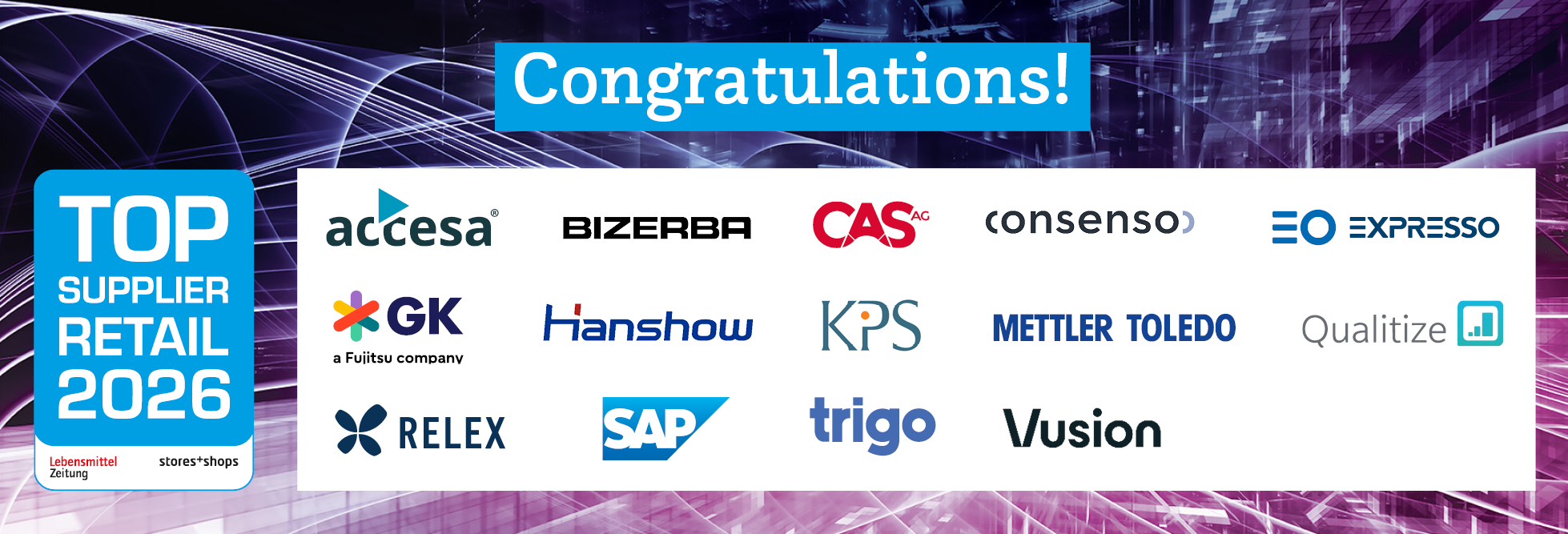 congratulations to the top supplier retail 2026